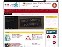 Tablet Screenshot of lycee-charles-renouvier.com